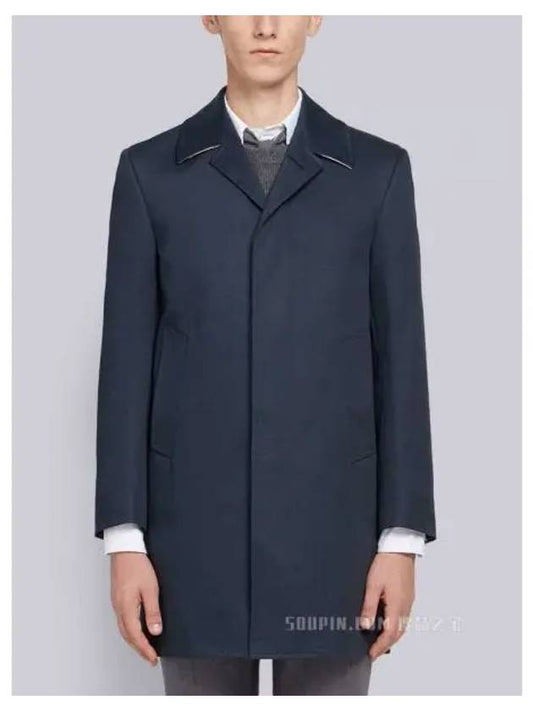 Men's Mackintosh Bal Collar Classic Single Coat Navy - THOM BROWNE - BALAAN 2