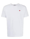 Play Men's Mini Red Heart Short Sleeve T-Shirt P1 T304 2 White - COMME DES GARCONS - BALAAN 2