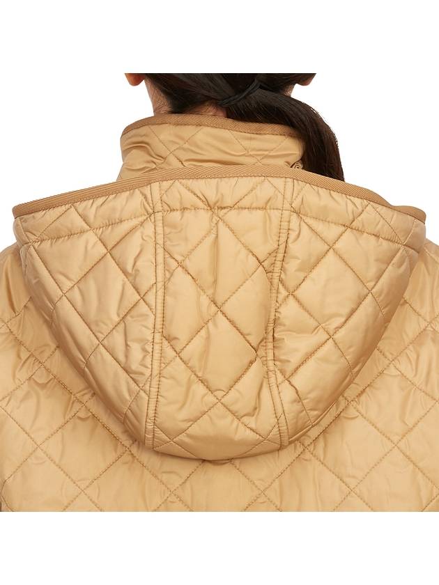 Women's Cropped Quilted Hoodie Jacket Archives Beige - BURBERRY - BALAAN 10