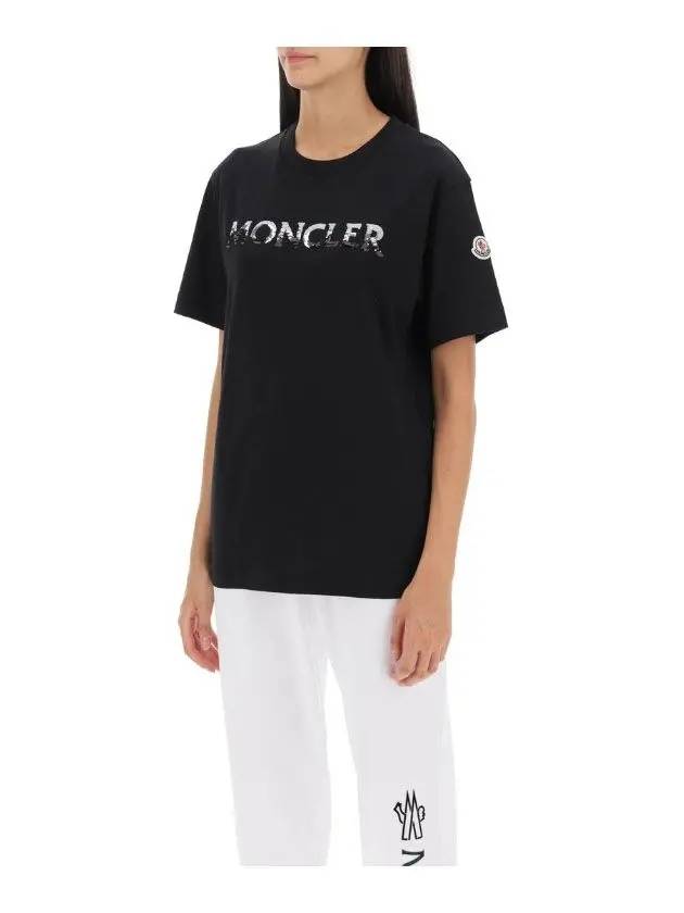 8C00028 829HP 999 Black Women’s Short Sleeve - MONCLER - BALAAN 4