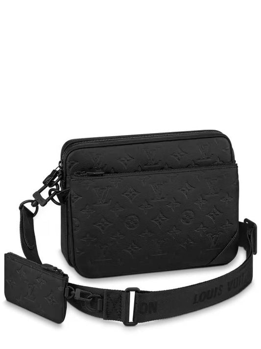 Trio Monogram Leather Messenger Bag Black - LOUIS VUITTON - BALAAN 2