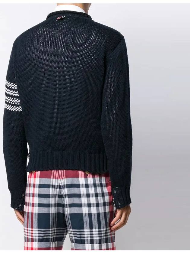 Dolphin Classic Crew Neck Pullover Knit Top Navy - THOM BROWNE - BALAAN 4