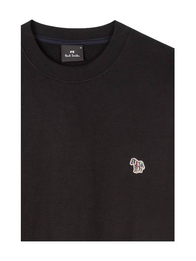 Zebra Patch Cotton Long Sleeve T-Shirt Black - PAUL SMITH - BALAAN 4