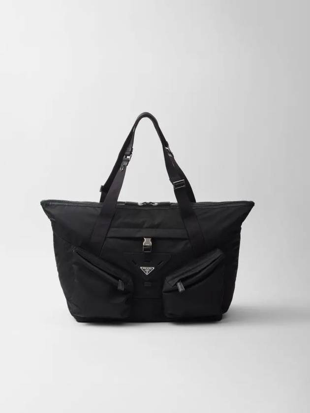 Re-Nylon Leather Travel Tote Bag Black - PRADA - BALAAN 2