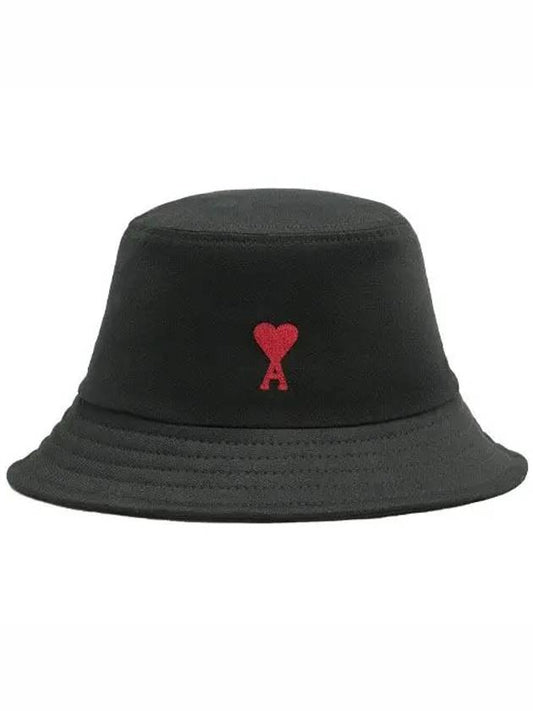 Heart Logo Patch Bucket Hat Black UHA246 AW0041 001 - AMI - BALAAN 1