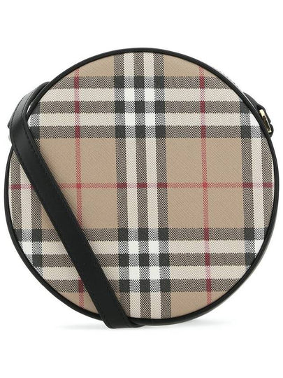 Lewis Check Pattern Round Cross Bag Beige - BURBERRY - BALAAN 2