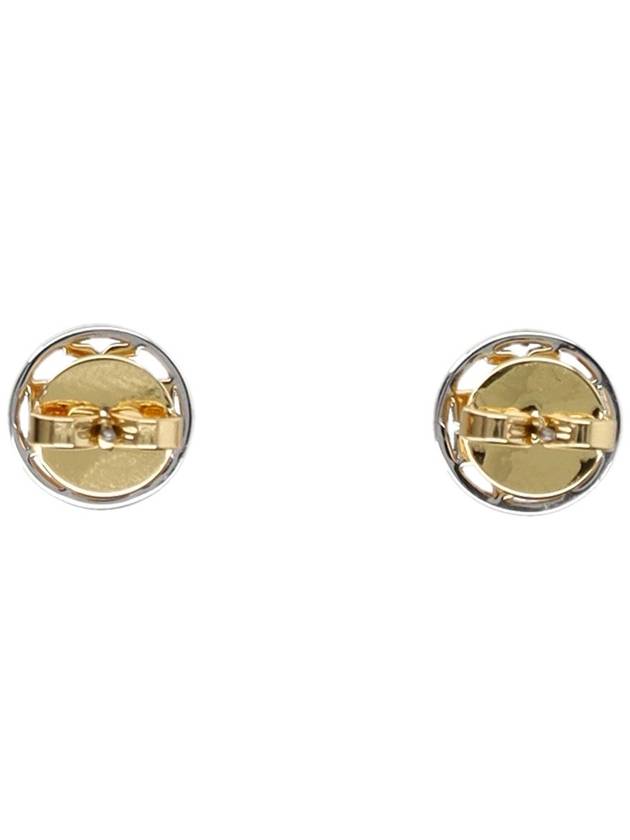 Miller Stud Earrings Silver Gold - TORY BURCH - BALAAN 3