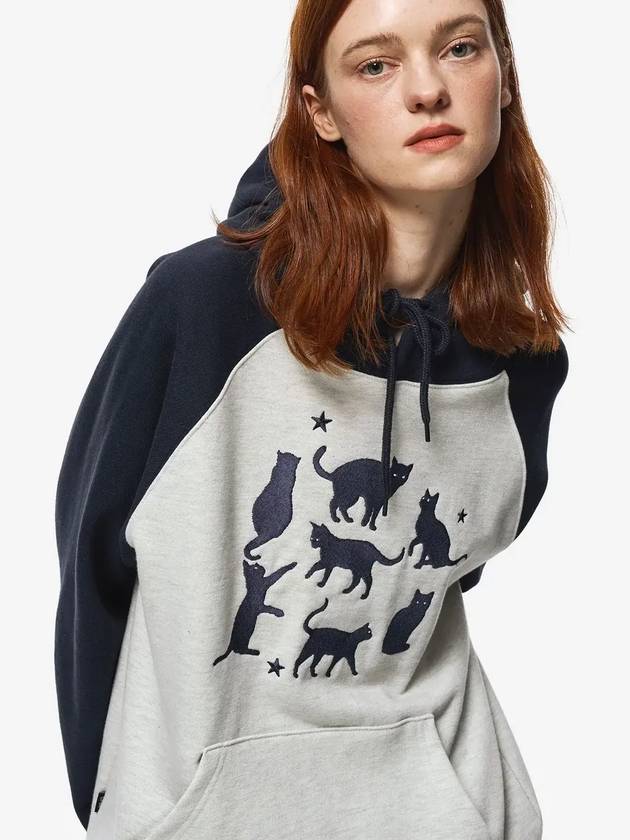 Cat Raglan Hooded Top Navy - CPGN STUDIO - BALAAN 4