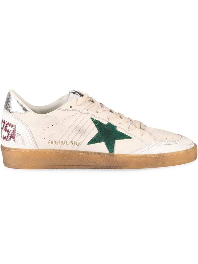 Ballstar Low Top Sneakers White Green - GOLDEN GOOSE - BALAAN 3