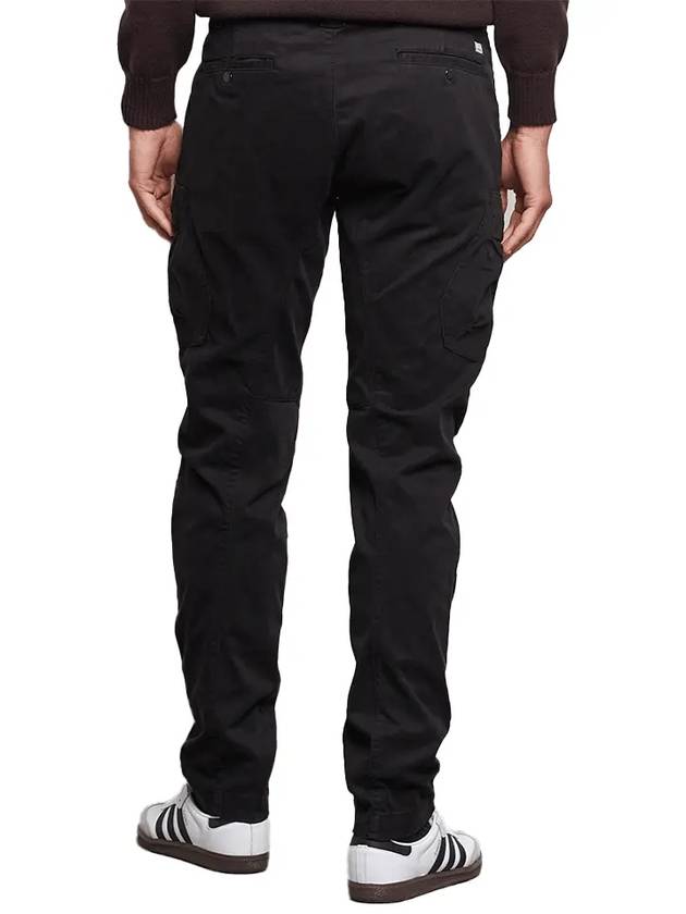 Stretch Sateen Ergonomic Lens Double Cargo Straight Pants Black - CP COMPANY - BALAAN 3