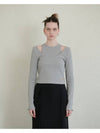 LAYERED U NECK TOP SET UP_GREY - UNMUTE - BALAAN 1