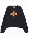 Spray ORB Logo Sweatshirt Navy - VIVIENNE WESTWOOD - BALAAN 2