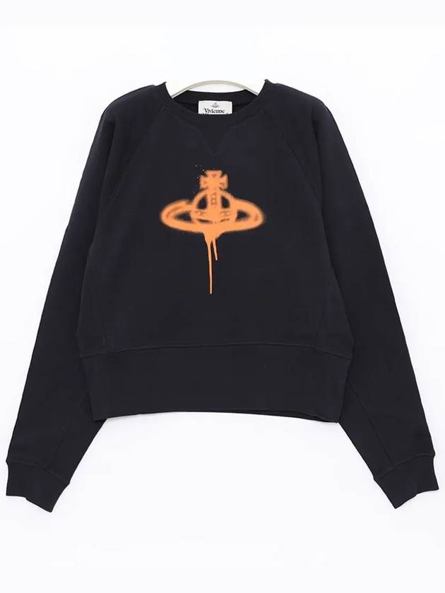 Spray ORB Logo Sweatshirt Navy - VIVIENNE WESTWOOD - BALAAN 2