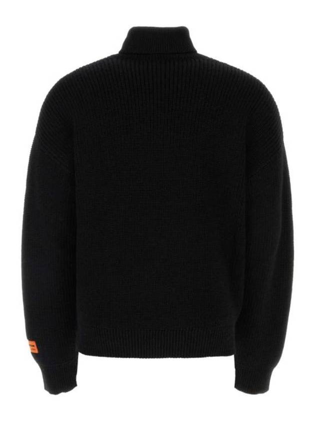 HPNY Embroidered Logo Turtleneck Black - HERON PRESTON - BALAAN 3