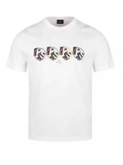 Logo Print Short Sleeve T-Shirt White - PAUL SMITH - BALAAN 2