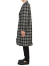 Men's Prince Of Wales Lambswool Single Coat Medium Grey - THOM BROWNE - BALAAN 4