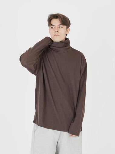 Wide Polar Neck Knit Top Brown - CHANCE'S NOI - BALAAN 1