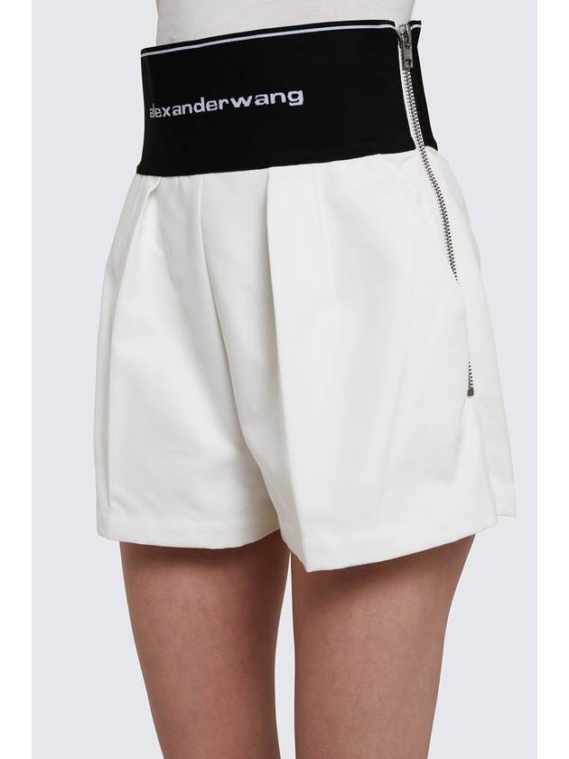 Safari Shorts in Cotton Tailoring White - ALEXANDER WANG - BALAAN 3