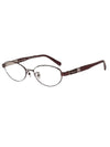 EyewearOval Titanium Eyeglasses Brown - SALVATORE FERRAGAMO - BALAAN 1