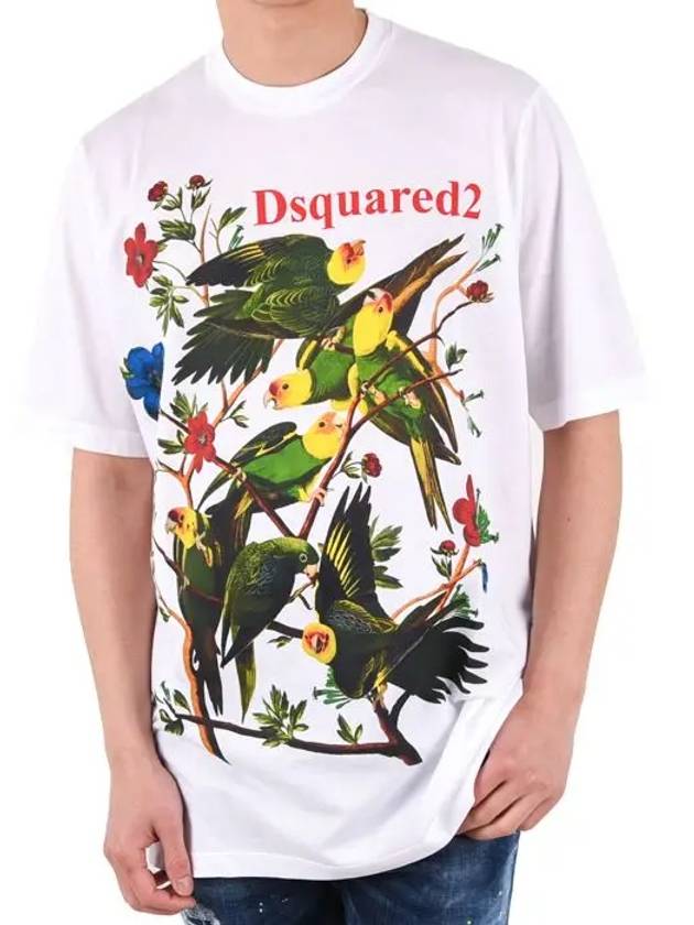 Bird Printing Short Sleeve T-Shirt S71GD0753 - DSQUARED2 - BALAAN 3