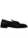 Tassel Leather Loafers Black - BRUNELLO CUCINELLI - BALAAN.