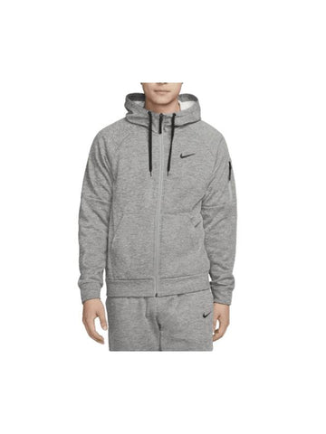 Men's Therma Fit Full Zip Fitness Hooded Jacket Dark Grey - NIKE - BALAAN 1