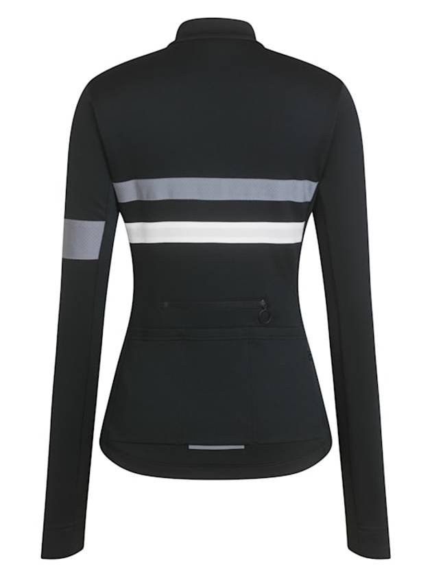 Women s Brevet Jersey Zip Up Jacket Black - RAPHA - BALAAN 3