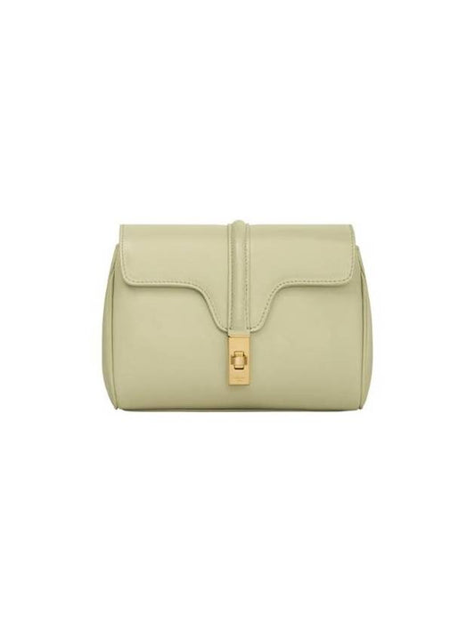 Soft 16 Smooth Calfskin Mini Bag Almond Green - CELINE - BALAAN 1