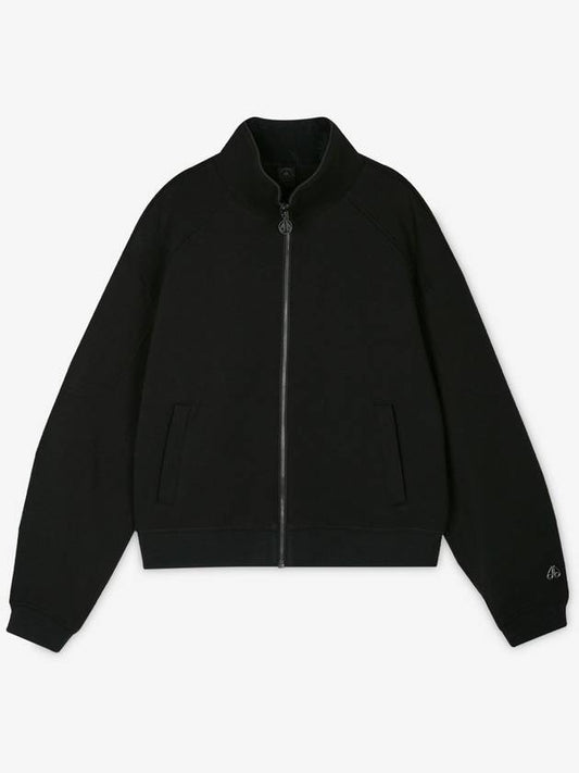 Women's Logo Cotton Zip-up Jacket Black - MOOSE KNUCKLES - BALAAN 2