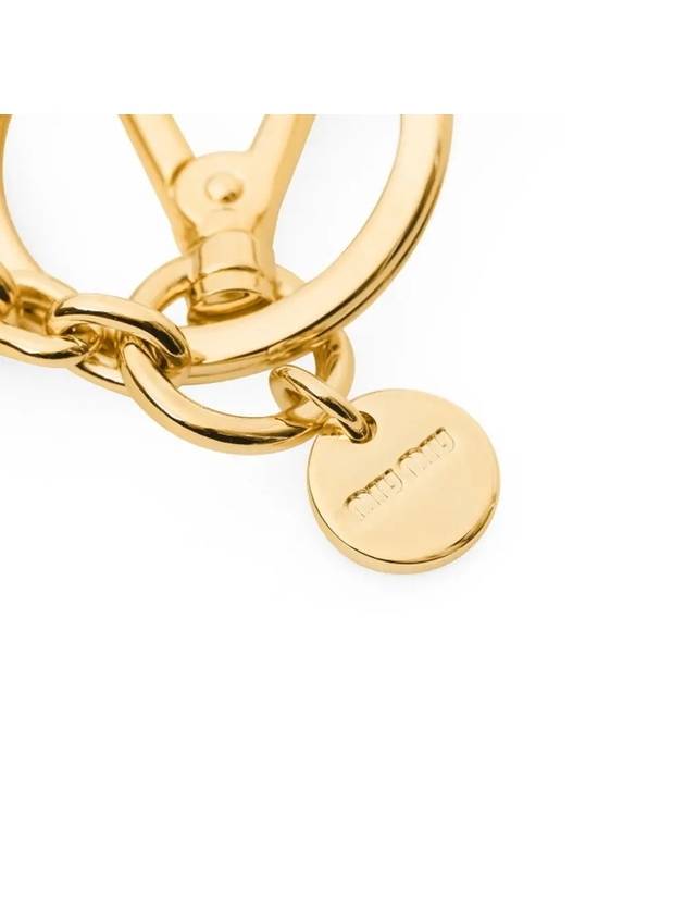 Circle Logo Keyring White 5PS060 2F4A F0009 - MIU MIU - BALAAN 4