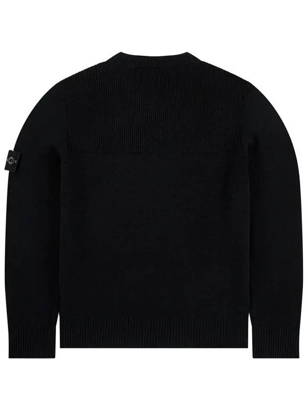 12th Anniversary Kids Waffen Crew Neck Knit Black 7316513A7 V0029 - STONE ISLAND - BALAAN 3