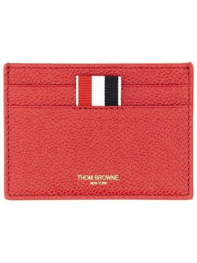 Men's RWB Tab Anchor Card Wallet Red - THOM BROWNE - BALAAN 2