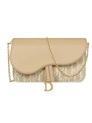 Saddle Medium Chain Pouch Bag Natural - DIOR - BALAAN 1