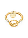 F Logo Crystals Ring Gold - FENDI - BALAAN 4