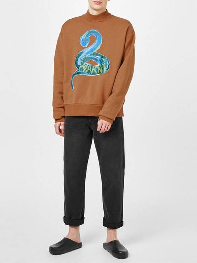 Piton Logo Brushed Organic Sweatshirt - MARNI - BALAAN 2