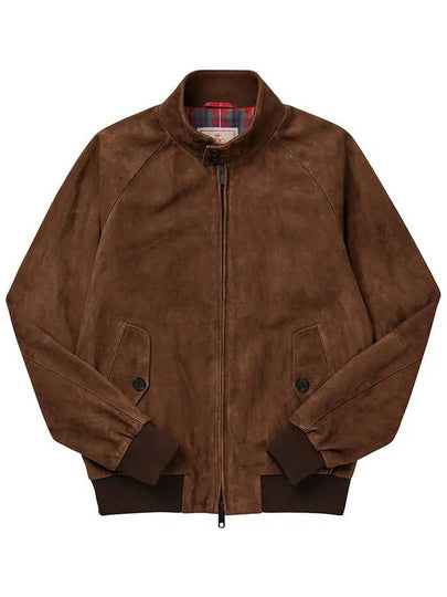 G9 Slim Fit Suede Jacket Brown - BARACUTA - BALAAN 2