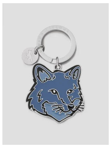 Unisex bold fox head keyring bag charm Hampton Blue domestic product GM0024010403437 - MAISON KITSUNE - BALAAN 1