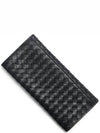 Intreciato Continental Long Wallet Black - BOTTEGA VENETA - BALAAN.