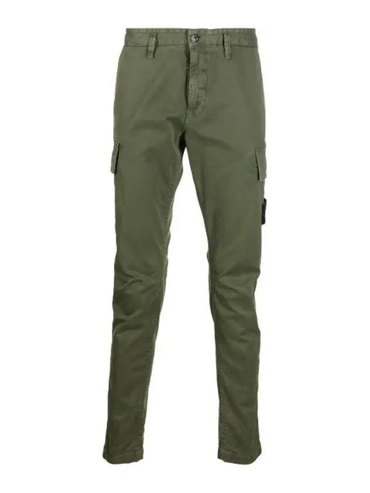 Men's Wappen Patch Cargo Straight Pants Green - STONE ISLAND - BALAAN 2