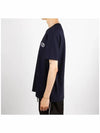 V Logo Short Sleeve T-Shirt  Navy - VALENTINO - BALAAN 4