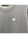 Logo Patch Regular Fit Crew Neck Sweatshirt Light Grey - ACNE STUDIOS - BALAAN 6