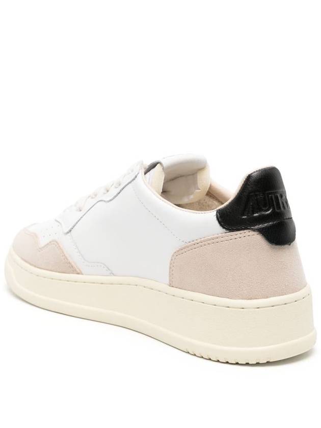 Medalist Leather Suede Black Tab Low Top Sneakers White - AUTRY - BALAAN 4