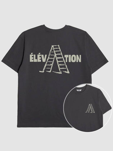 UNISEX Elevation Graphic Short Sleeve T Shirt CHARCOAL - KLOR - BALAAN 1