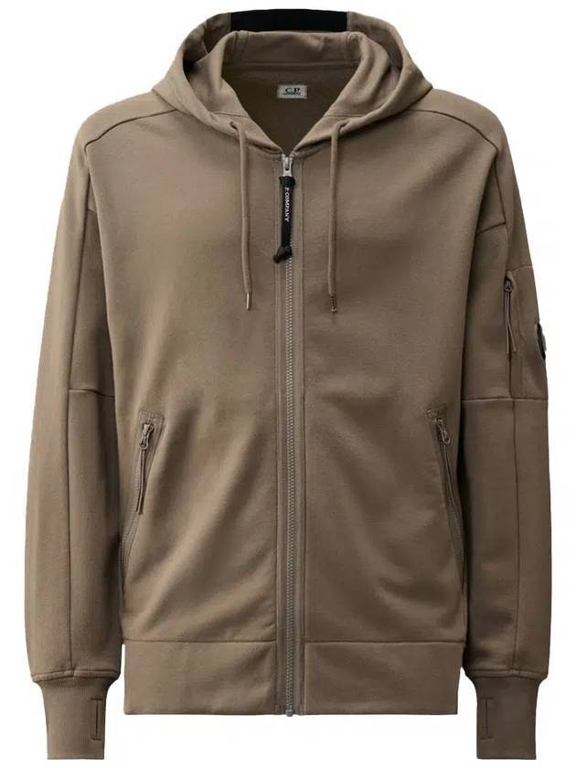 Diagonal Raised Fleece Hooded Jacket Beige - CP COMPANY - BALAAN 1