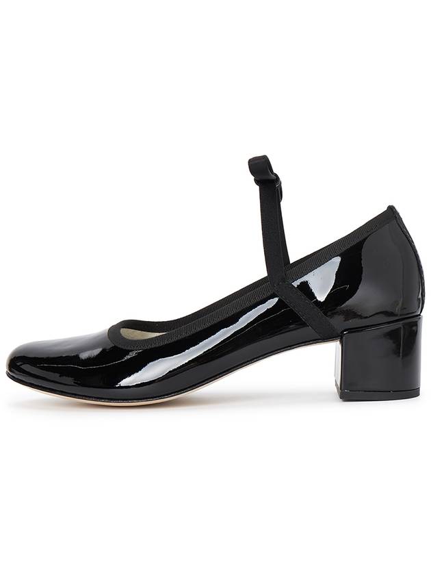 Women's Guillemette Satin Leather Mary Jane Flats Black - REPETTO - BALAAN 4