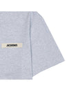 Le Gros Grain Logo Short Sleeve T-Shirt Grey - JACQUEMUS - BALAAN 7