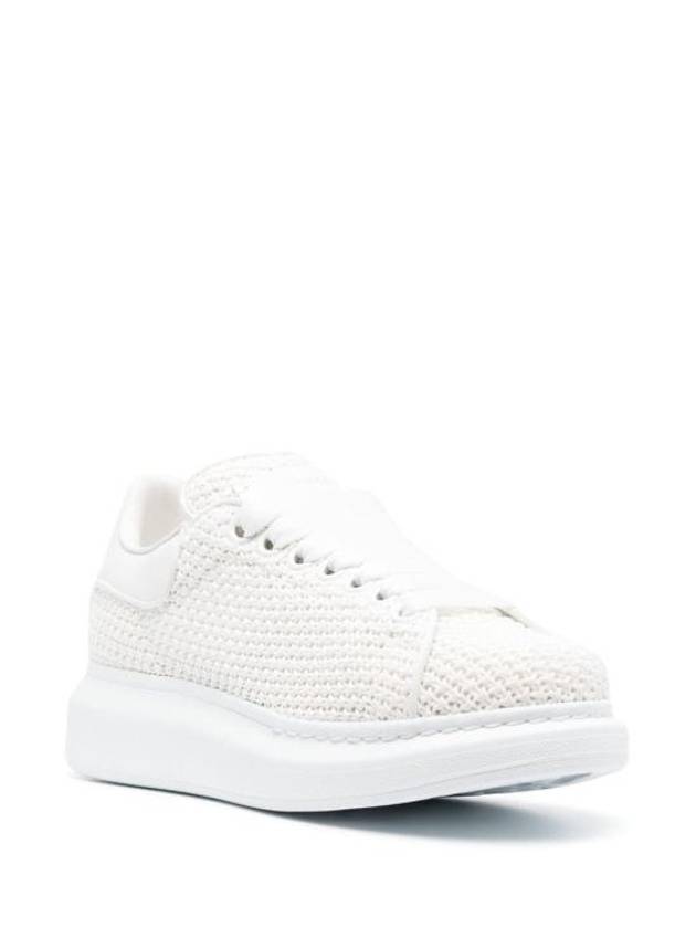 Round Toe Knitted Low Top Sneakers White - ALEXANDER MCQUEEN - BALAAN 4