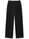 Wide Half Banding Two Tuck Slacks BLACK - WEST GRAND BOULEVARD - BALAAN 2