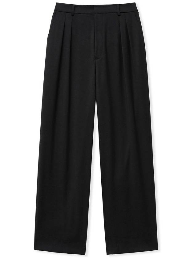 Wide Half Banding Two Tuck Slacks BLACK - WEST GRAND BOULEVARD - BALAAN 2