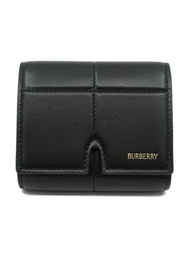 Snip Compact Half Wallet Black 8093548 - BURBERRY - BALAAN 1